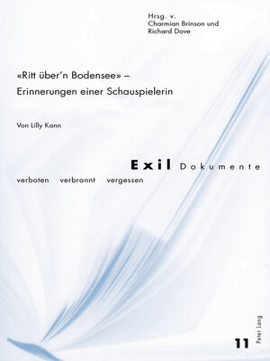 cover image of «Ritt ueber'n Bodensee» – Erinnerungen einer Schauspielerin